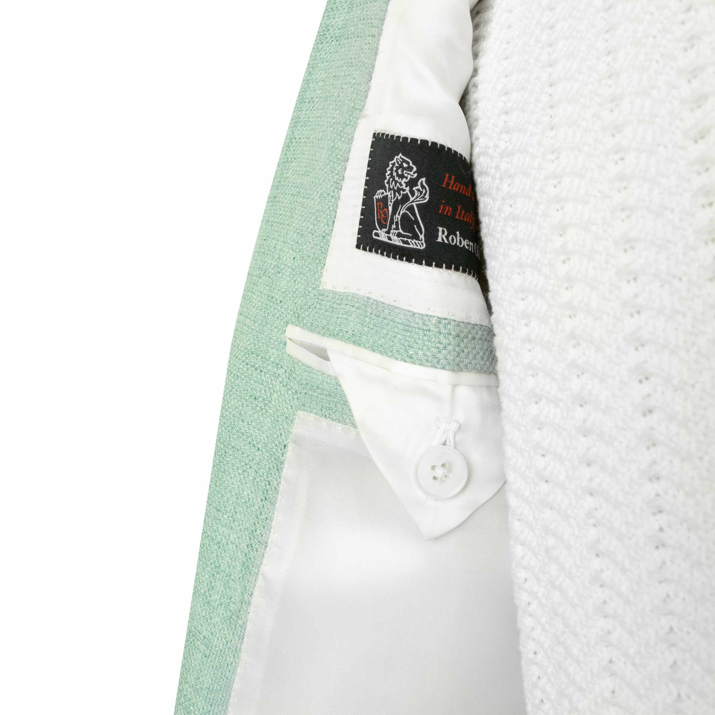 Robert Old - Mint Green Wool &amp; Linen Jacket JACKETS Robert Old