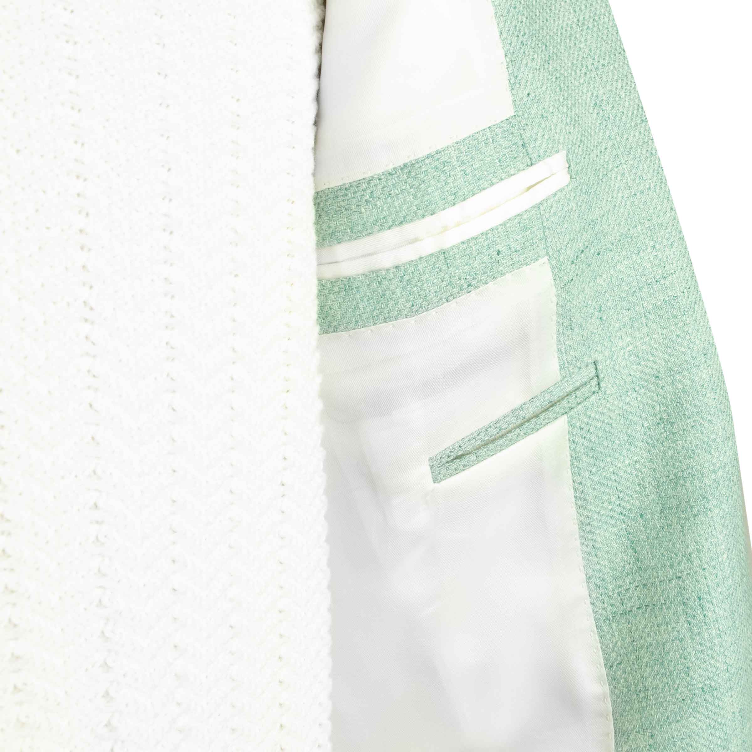 Robert Old - Mint Green Wool &amp; Linen Jacket JACKETS Robert Old