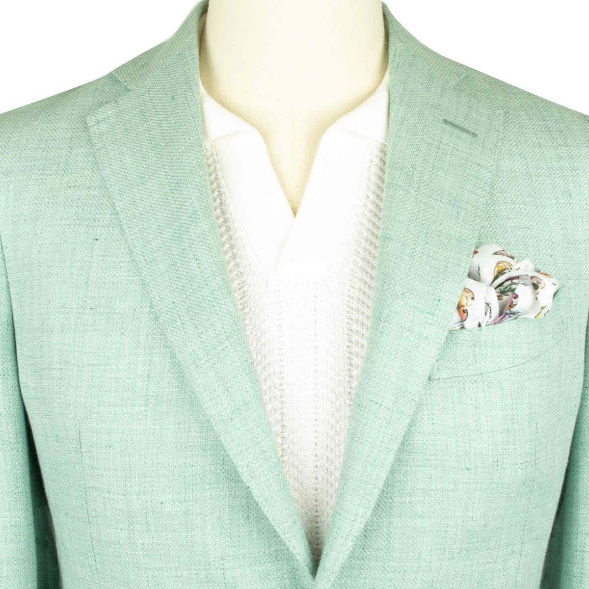 Mint Green Wool & Linen Jacket JACKETS Robert Old