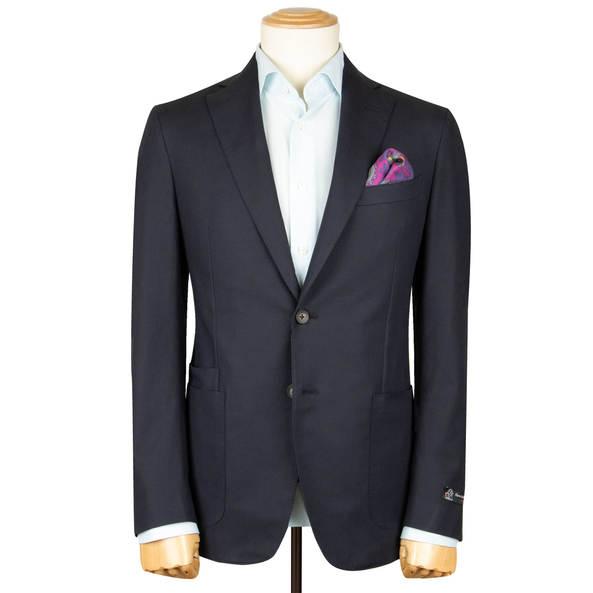 Navy Cotton Unlined Jacket Crafted in Italy JACKETS Robert Old