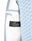 Belvest - Light Blue Check 'Natural Soft' Wool, Silk & Linen Jacket JACKETS Belvest