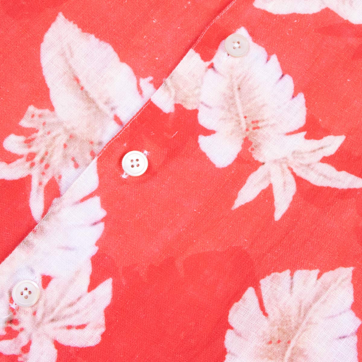 Robert Old - Red Floral Print 100% Linen Resort Shirt S/S SHIRTS Robert Old