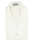 Robert Old - Cream Striped Cotton Resort Shirt S/S SHIRTS Robert Old