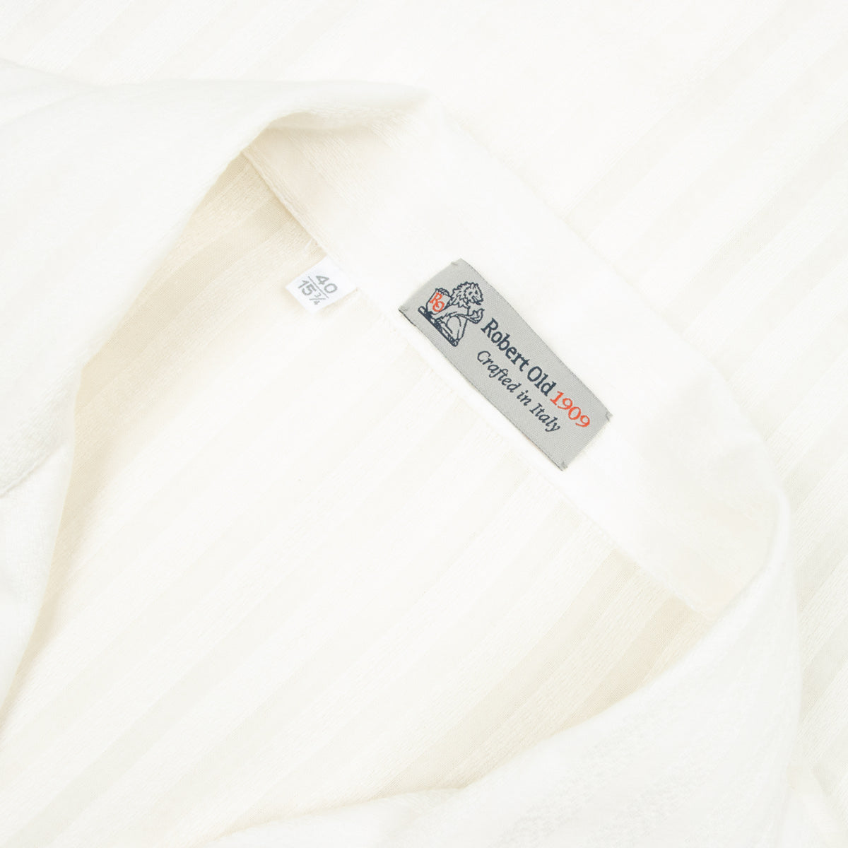 Robert Old - Cream Striped Cotton Resort Shirt S/S SHIRTS Robert Old