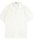 Robert Old - Cream Striped Cotton Resort Shirt S/S SHIRTS Robert Old
