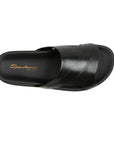 Santoni - Black Crossover-strap Leather Sandals SHOES Santoni