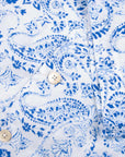 Robert Old - Blue Floral Print 100% Linen Resort Shirt S/S SHIRTS Robert Old