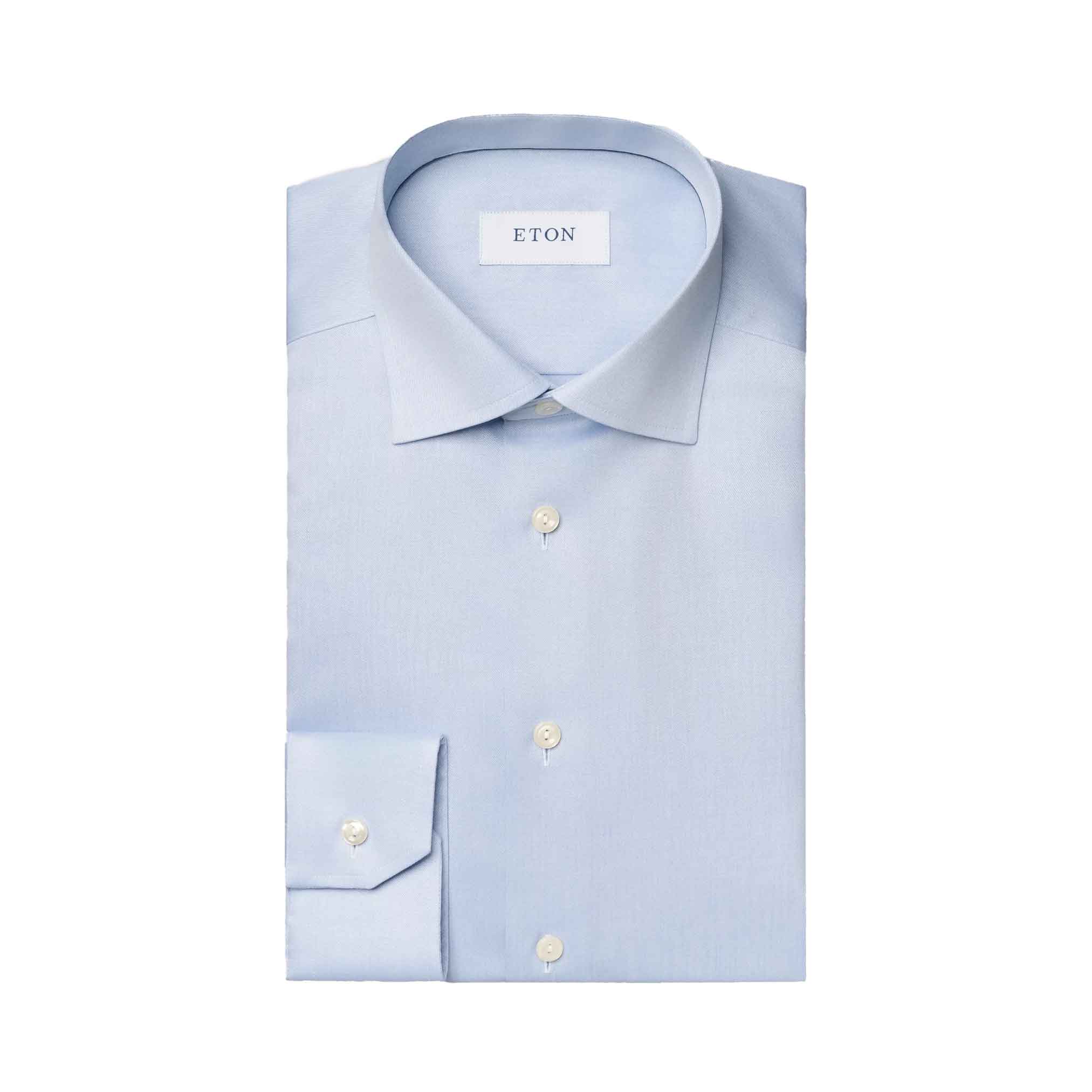 Eton - Light Blue Signature Twill Contemporary Fit Shirt L/S SHIRTS Eton