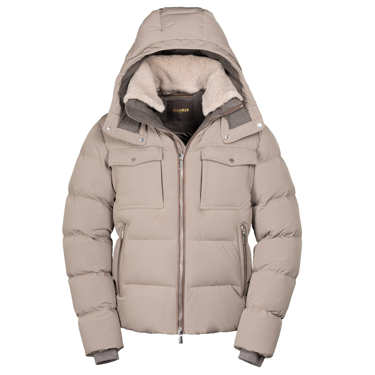 Moorer - Beige 'Alarick' Down-filled Bomber Jacket BLOUSONS MooRER