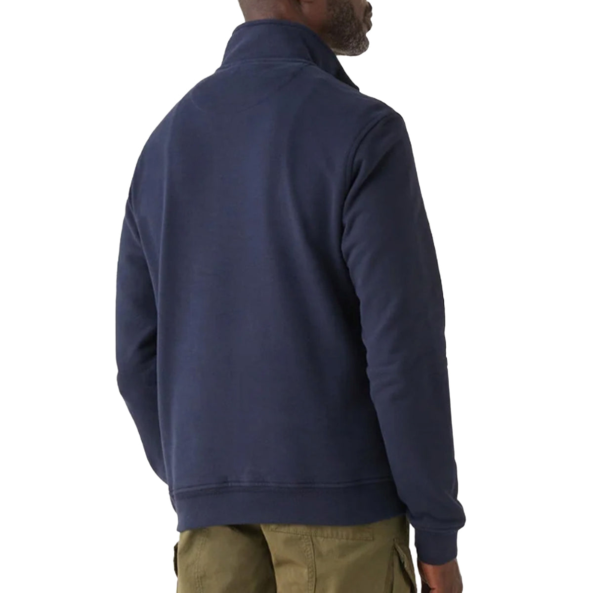 Belstaff - Dark Ink Organic Cotton Quarter Zip Sweater SWEATS Belstaff