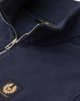 Belstaff - Dark Ink Organic Cotton Quarter Zip Sweater SWEATS Belstaff