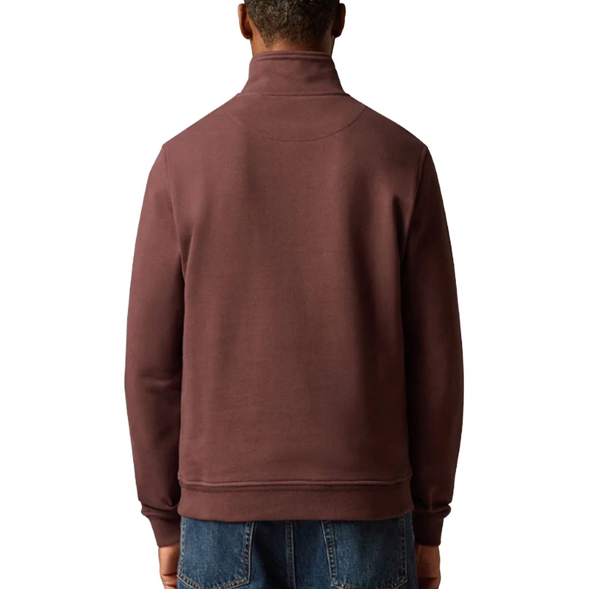 Belstaff - Oxblood Red Organic Cotton Quarter Zip Sweater SWEATS Belstaff