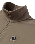 Belstaff - Dusty Taupe Organic Cotton Quarter Zip Sweater SWEATS Belstaff