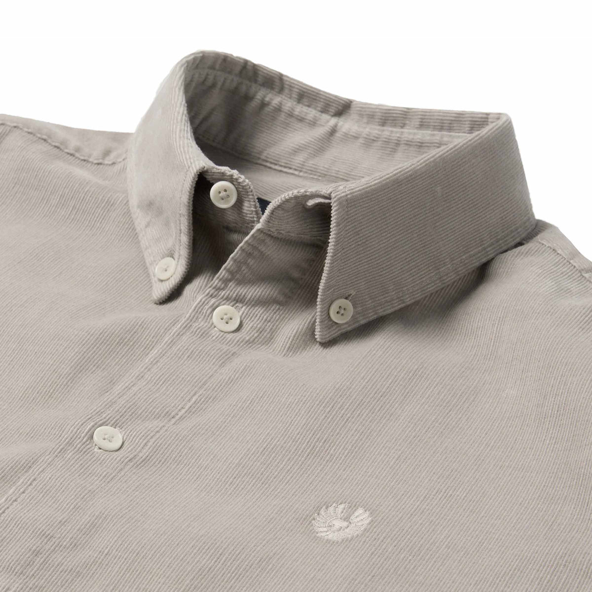 Belstaff - Concrete Grey Street Cotton Corduroy Oxford Shirt L/S SHIRTS Belstaff
