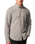 Belstaff - Concrete Grey Street Cotton Corduroy Oxford Shirt L/S SHIRTS Belstaff