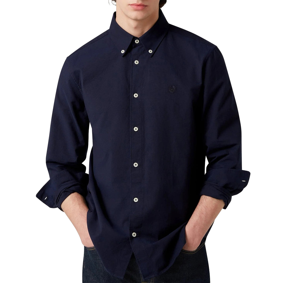 Belstaff - Dark Ink Street Cotton Oxford Shirt L/S SHIRTS Belstaff
