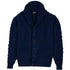 Inchiostro Blue Balmour 8Ply Shawl Collar Cable Cashmere Cardigan CASHMERE Robert Old
