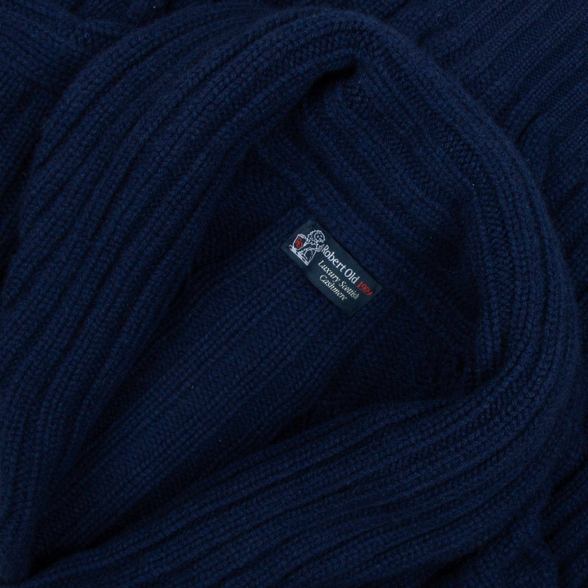Inchiostro Blue Balmour 8Ply Shawl Collar Cable Cashmere Cardigan CASHMERE Robert Old