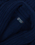 Inchiostro Blue Balmour 8Ply Shawl Collar Cable Cashmere Cardigan CASHMERE Robert Old