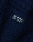 Inchiostro Blue Balmour 8Ply Shawl Collar Cable Cashmere Cardigan CASHMERE Robert Old