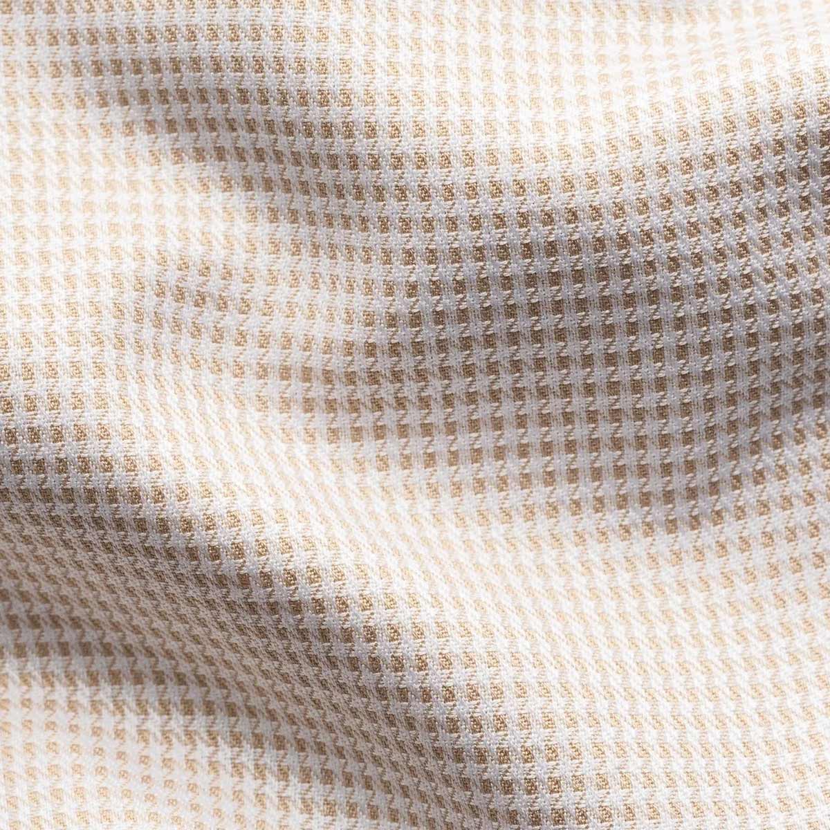 Eton - Beige Houndstooth Signature Twill Slim Fit Shirt L/S SHIRTS Eton
