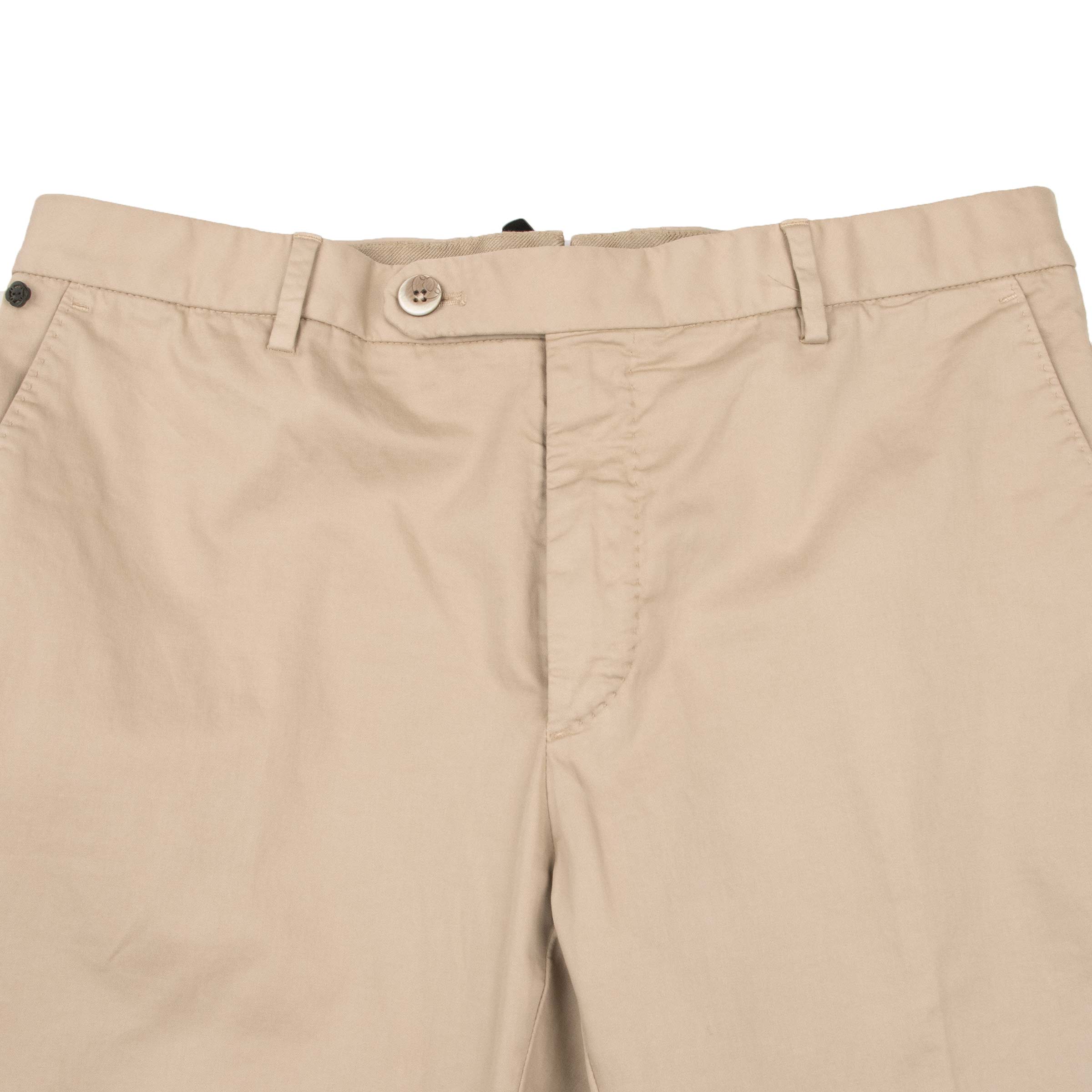 Beige Stretch Cotton Twill Slim Fit Chinos CASUAL TROUSERS Robert Old