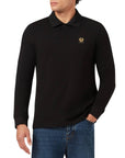 Belstaff - Black Cotton Long Sleeve Polo Shirt RUGBY/LS POLOS Belstaff