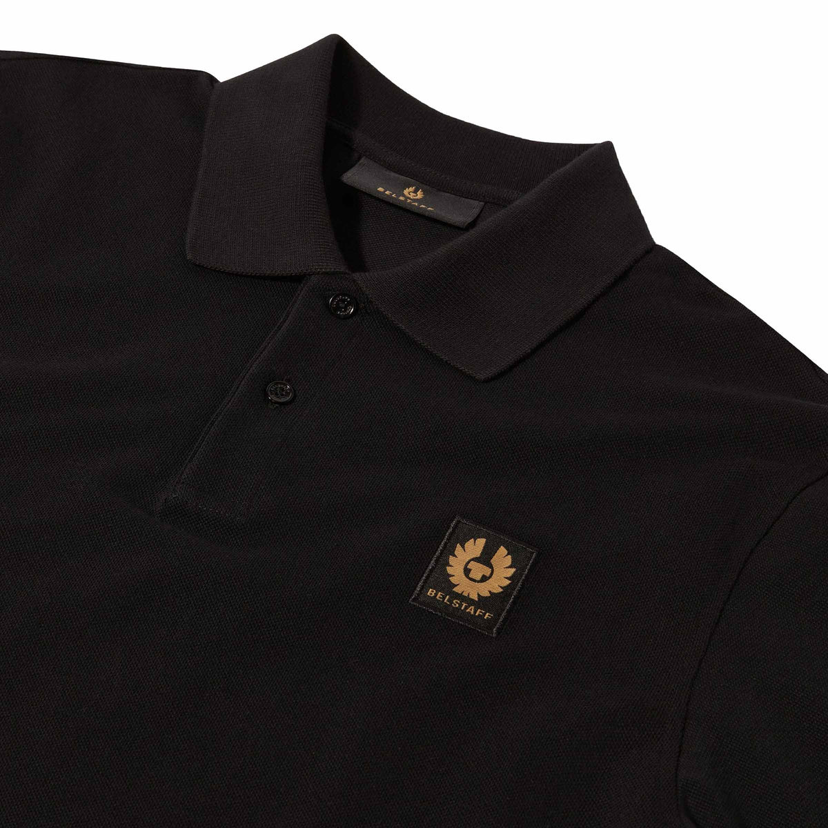 Belstaff - Black Cotton Long Sleeve Polo Shirt RUGBY/LS POLOS Belstaff