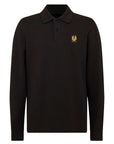 Belstaff - Black Cotton Long Sleeve Polo Shirt RUGBY/LS POLOS Belstaff