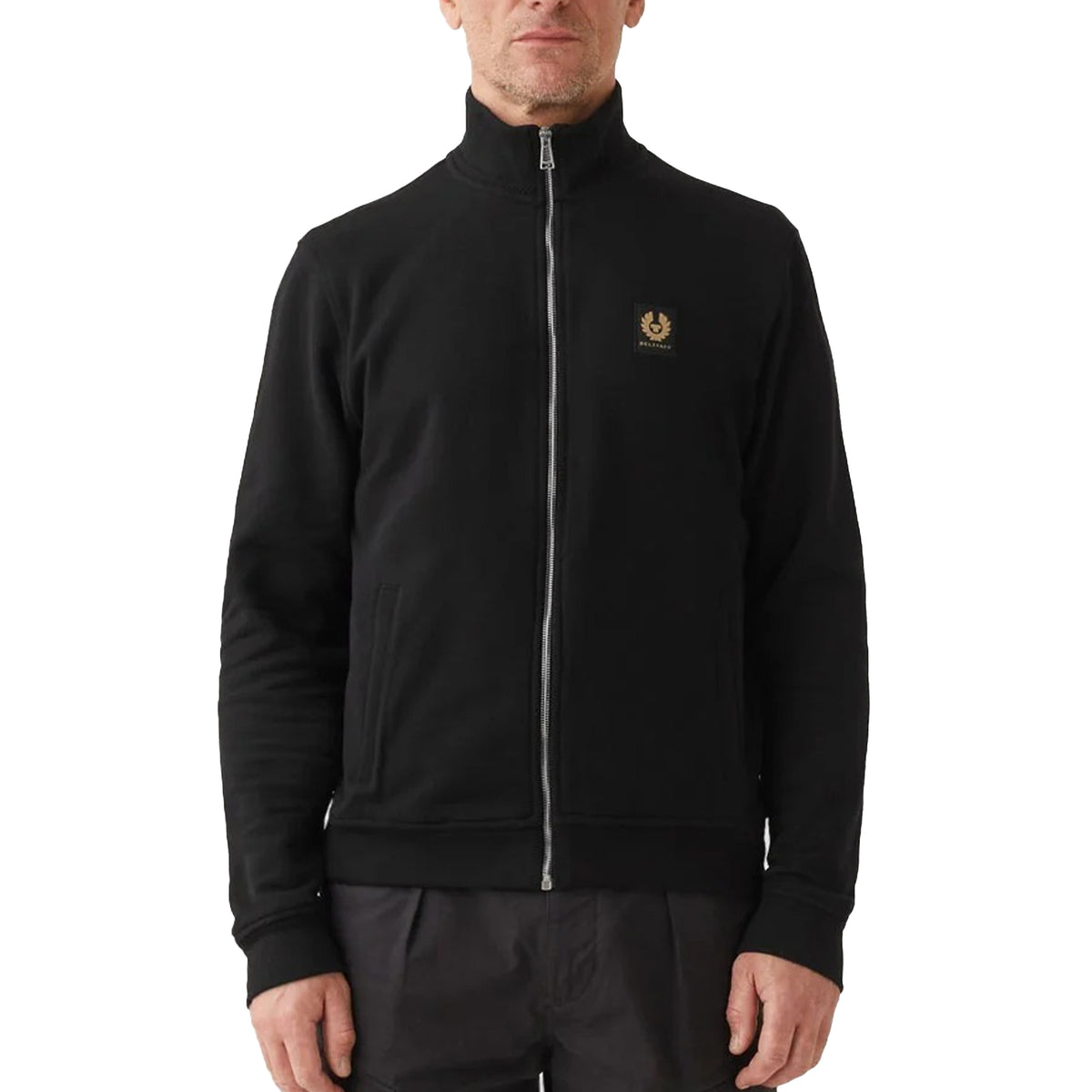 Belstaff - Black Full Zip Cotton Full Zip Fleece SWEATS Belstaff