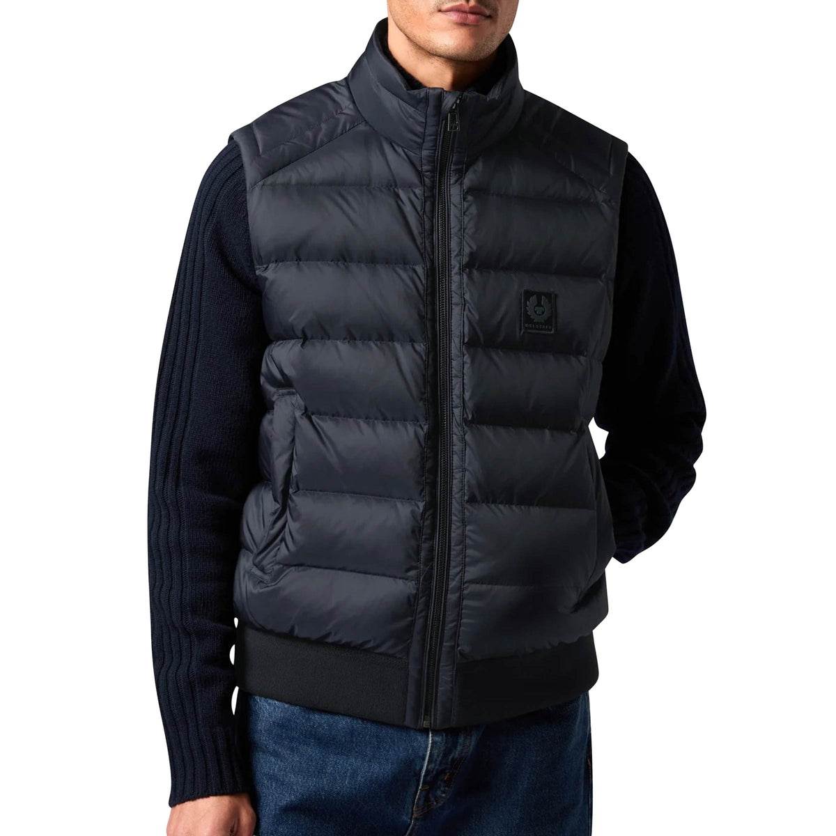 Belstaff - Dark Ink Compound Down Filled Gilet BLOUSONS Belstaff
