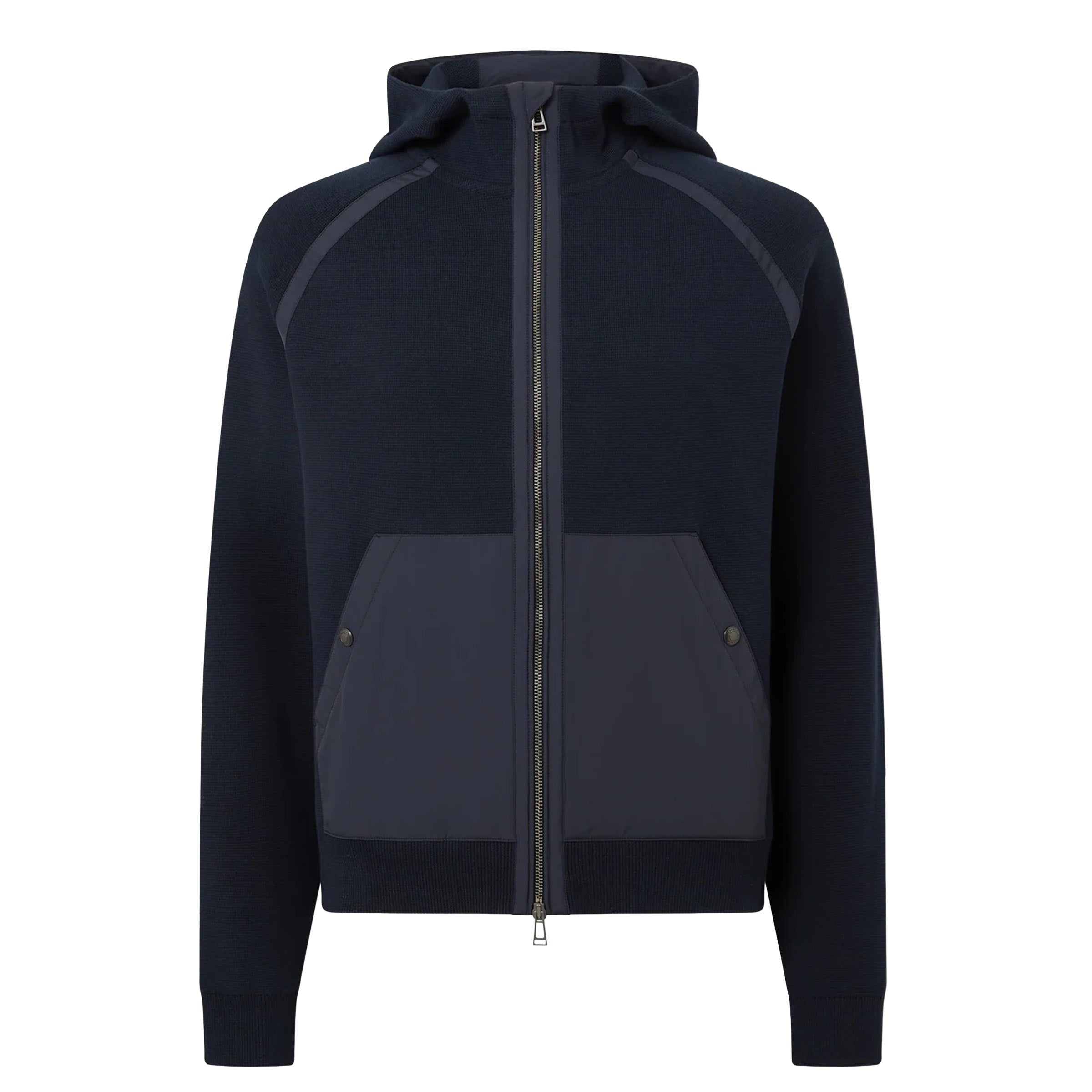 Belstaff - Dark Ink View Hooded Full Zip Sweater KNITWEAR Belstaff