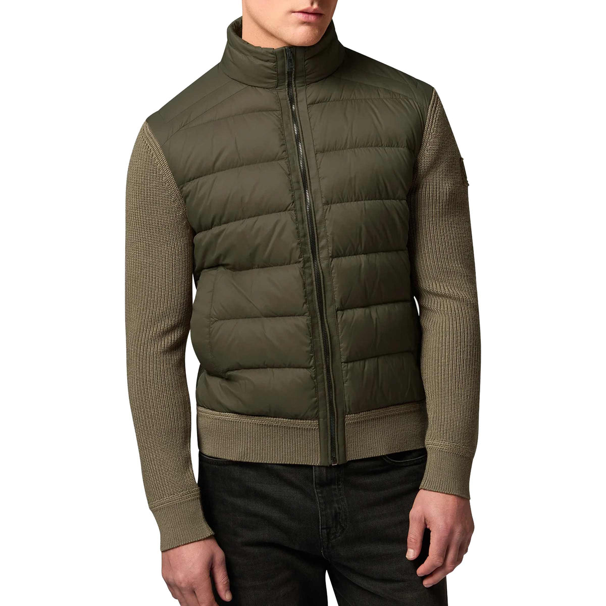 Belstaff - Khaki Green Compound Down-filled Cardigan https://belstaff.com/products/compound-cardigan-down-khaki-green BLOUSONS Belstaff