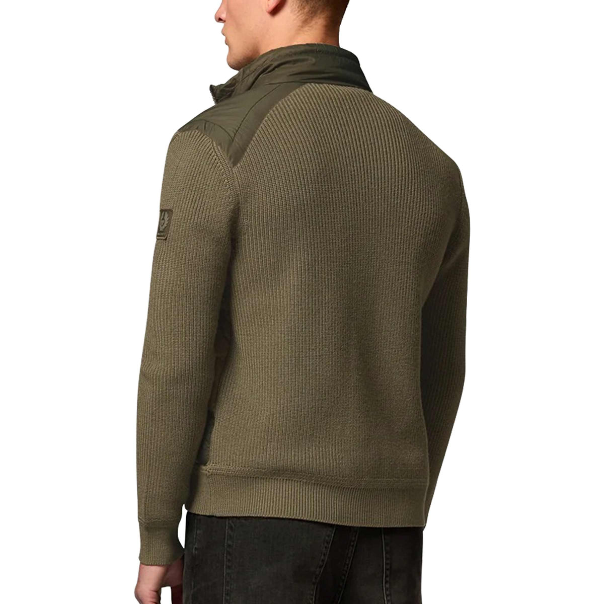 Belstaff - Khaki Green Compound Down-filled Cardigan https://belstaff.com/products/compound-cardigan-down-khaki-green BLOUSONS Belstaff