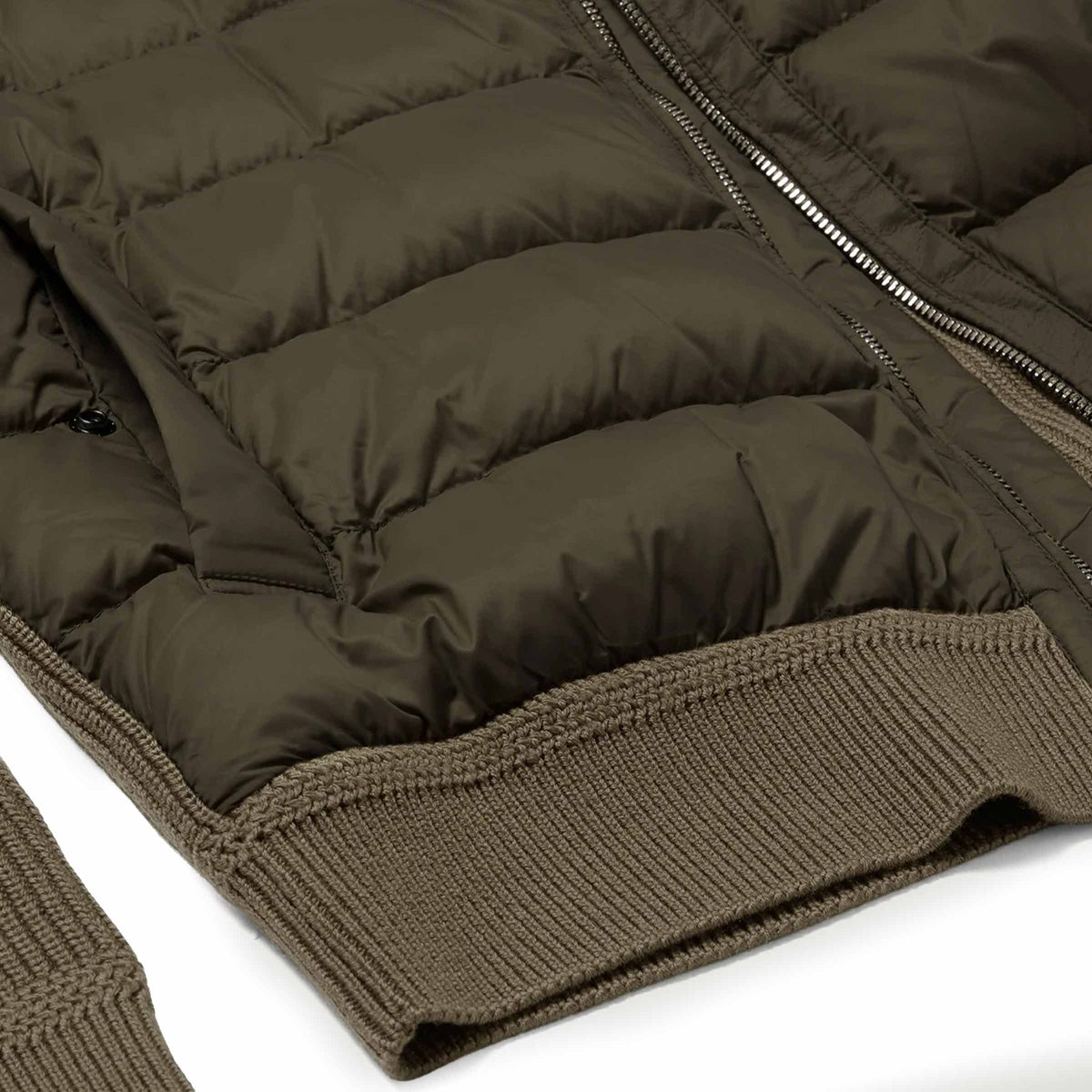 Belstaff - Khaki Green Compound Down-filled Cardigan https://belstaff.com/products/compound-cardigan-down-khaki-green BLOUSONS Belstaff