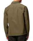 Belstaff - Khaki Green Outpost Cotton Herringbone Shirt L/S SHIRTS Belstaff
