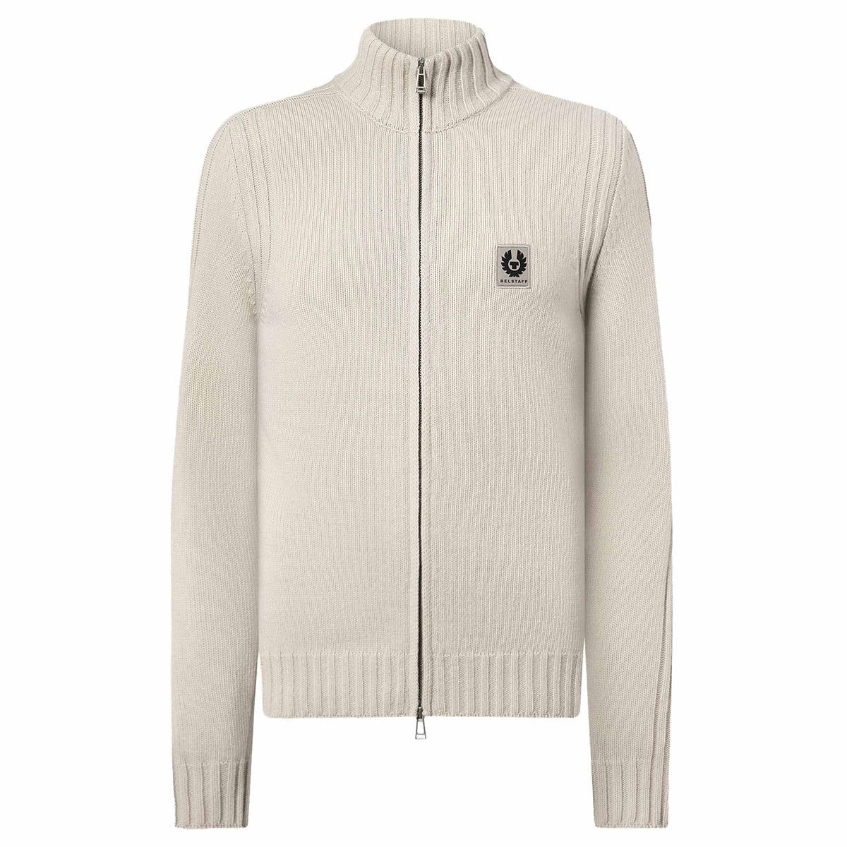Belstaff - Pale Stone Watch Quarter Zip Lambswool Sweater KNITWEAR Belstaff