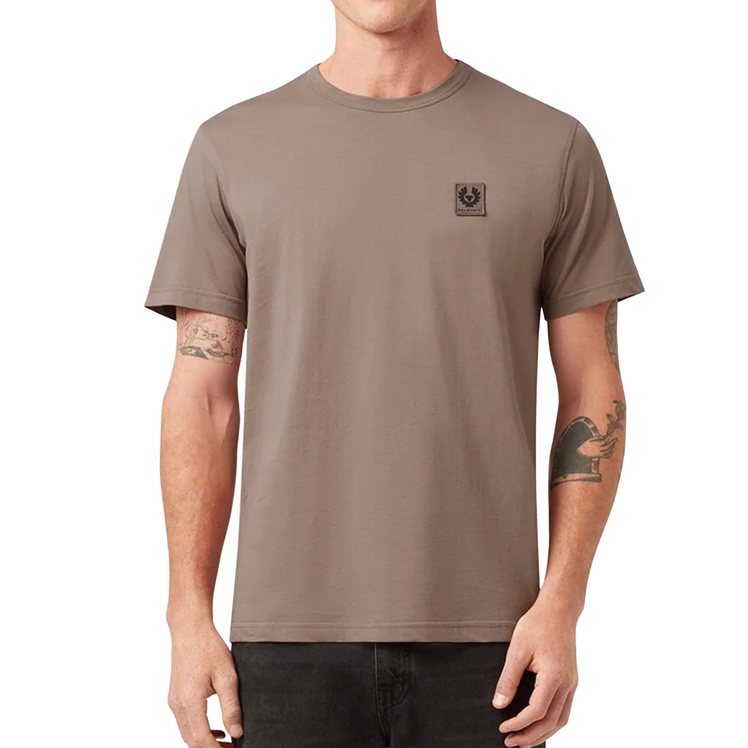Belstaff - Asphalt Brown Jersey Cotton T-shirt TEE SHIRTS Belstaff