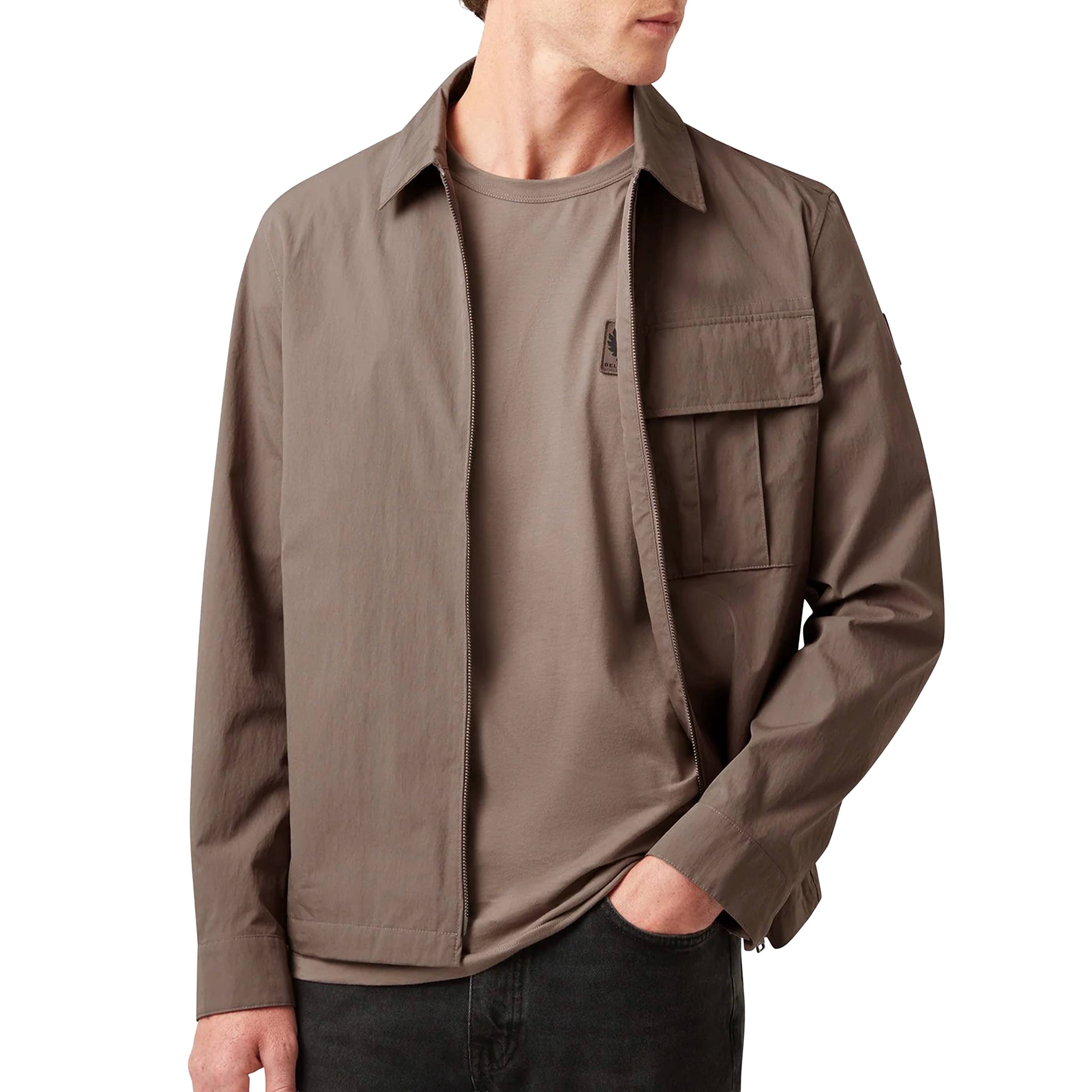 Belstaff - Asphalt Brown Jersey Cotton T-shirt TEE SHIRTS Belstaff