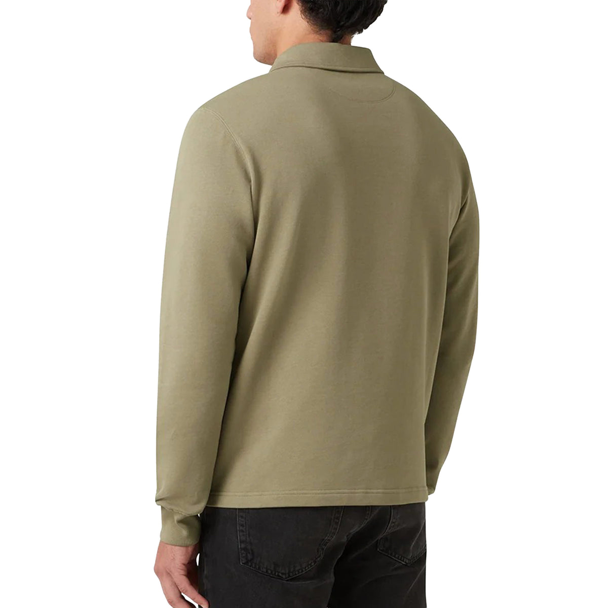 Belstaff - Fatigue Green Curator Supima CottonCollared Sweatshirt SWEATS Belstaff