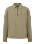Belstaff - Fatigue Green Curator Supima CottonCollared Sweatshirt SWEATS Belstaff