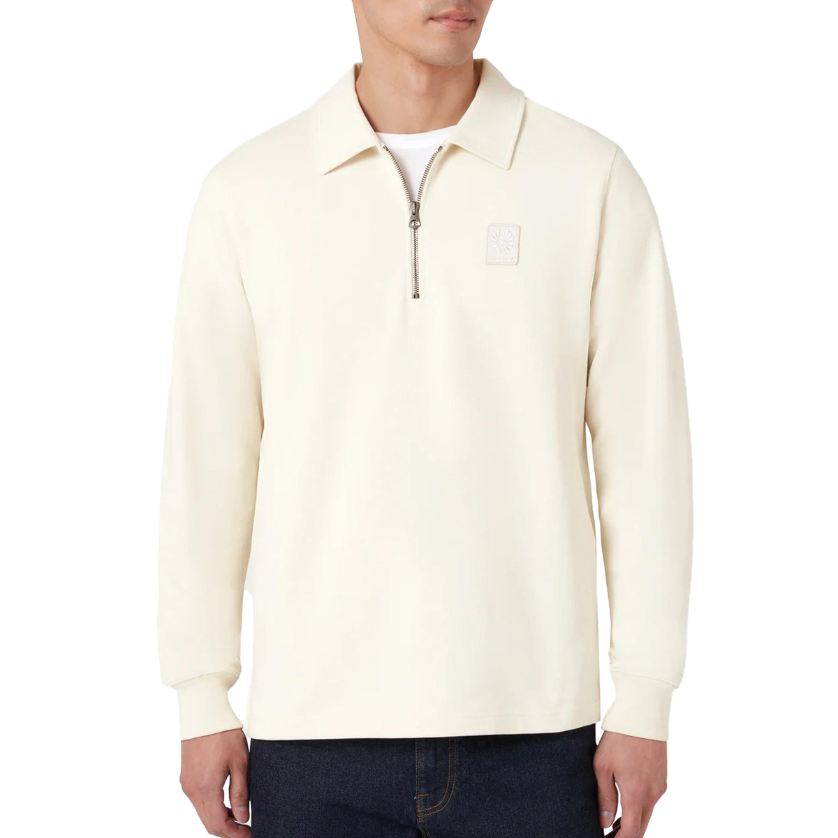 Belstaff - Silver Birch Curator Supima Cotton Collared Sweatshirt SWEATS Belstaff