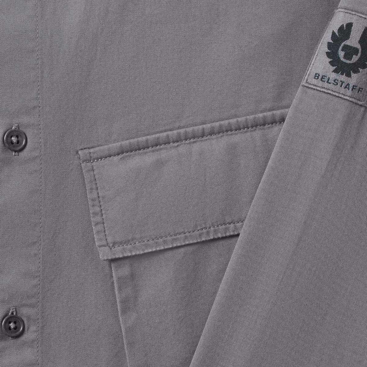 Belstaff - Tornado Grey 'Scale' Cotton Shirt L/S SHIRTS Belstaff