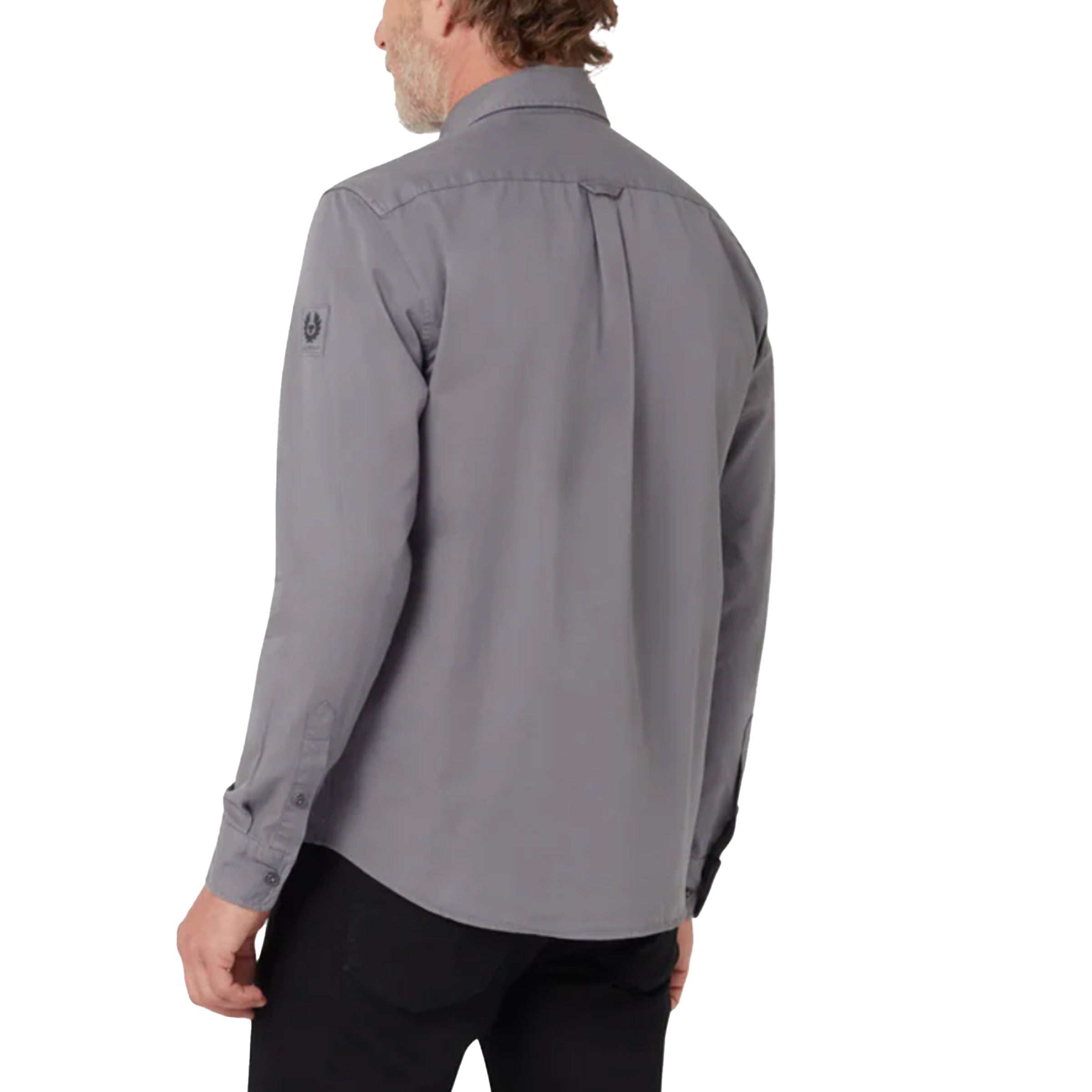 Belstaff - Tornado Grey 'Scale' Cotton Shirt L/S SHIRTS Belstaff