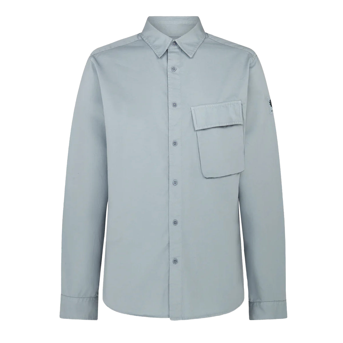 Belstaff - Quarry Blue Scale Cotton Long Sleeve Shirt L/S SHIRTS Belstaff