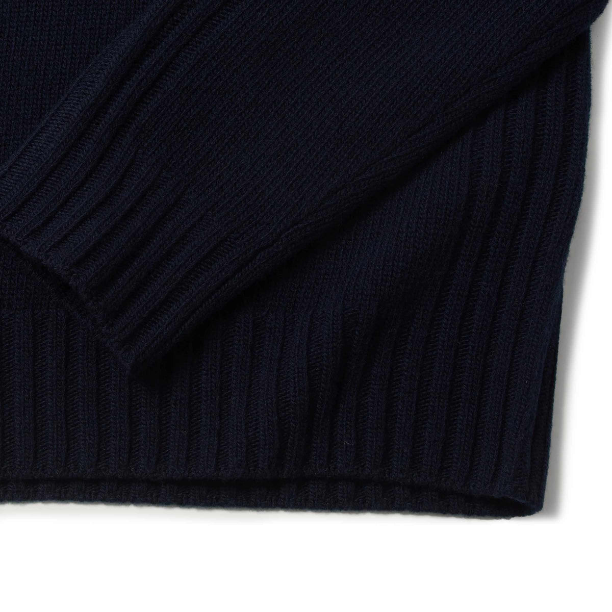 Belstaff - Dark Ink Watch Quarter Zip Lambswool Sweater KNITWEAR Belstaff