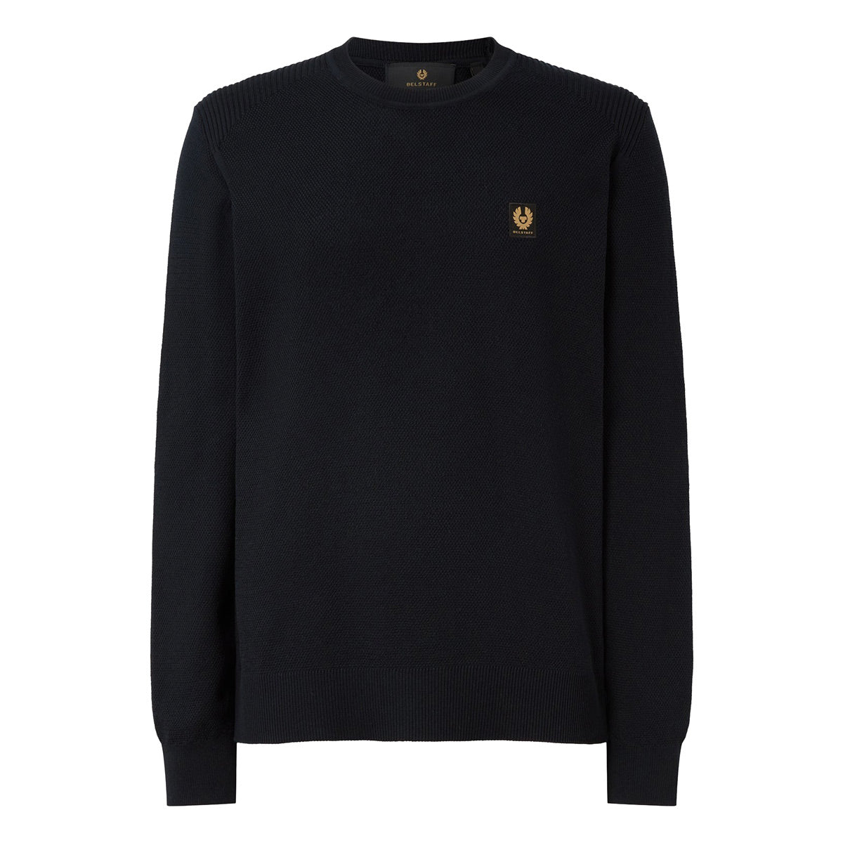 Belstaff - Dark Ink Coast Silk &amp; Cotton Blend Knitted Sweater KNITWEAR Belstaff