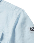 Belstaff - Sky Blue Garment Dyed Linen Scale Shirt