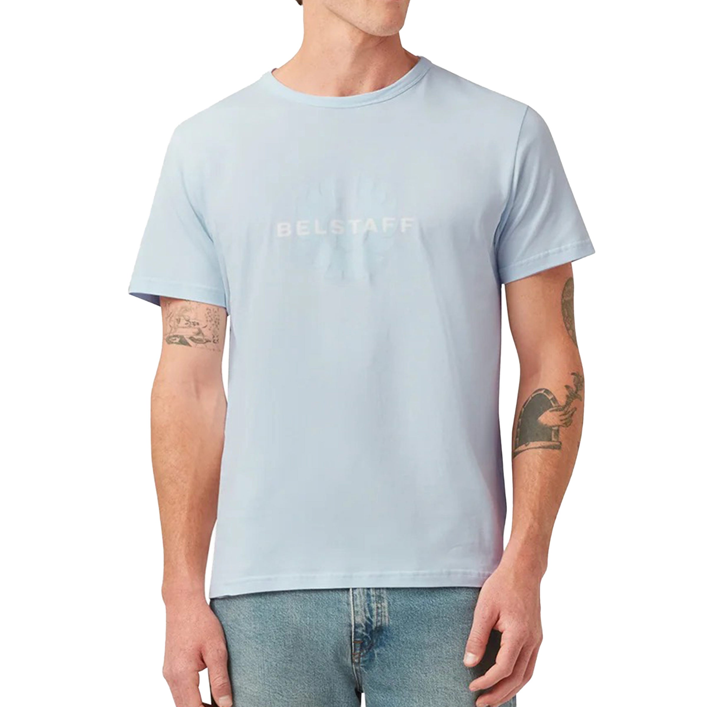 Belstaff - Sky Blue Jersey Cotton T-shirt TEE SHIRTS Belstaff