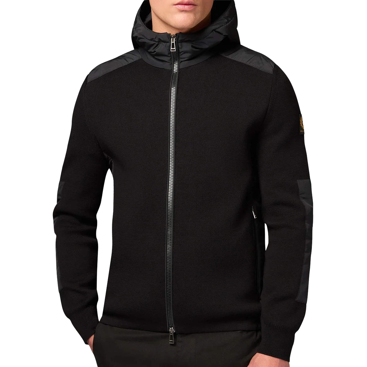 Belstaff - Black Console Mixed Media Cotton Jacket BLOUSONS Belstaff